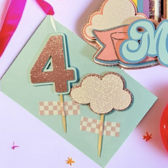 Personalized Unicorn Birthday Cake Topper | Custom Name & Age