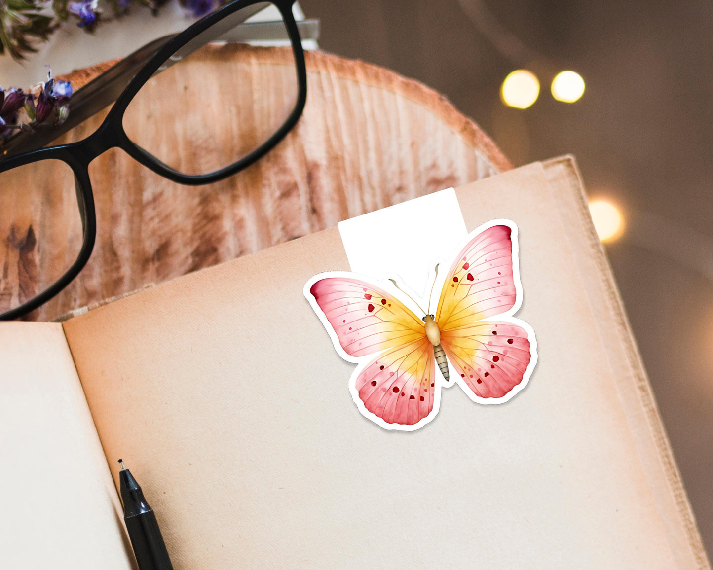 Double Sided Butterfly Magnetic Bookmark