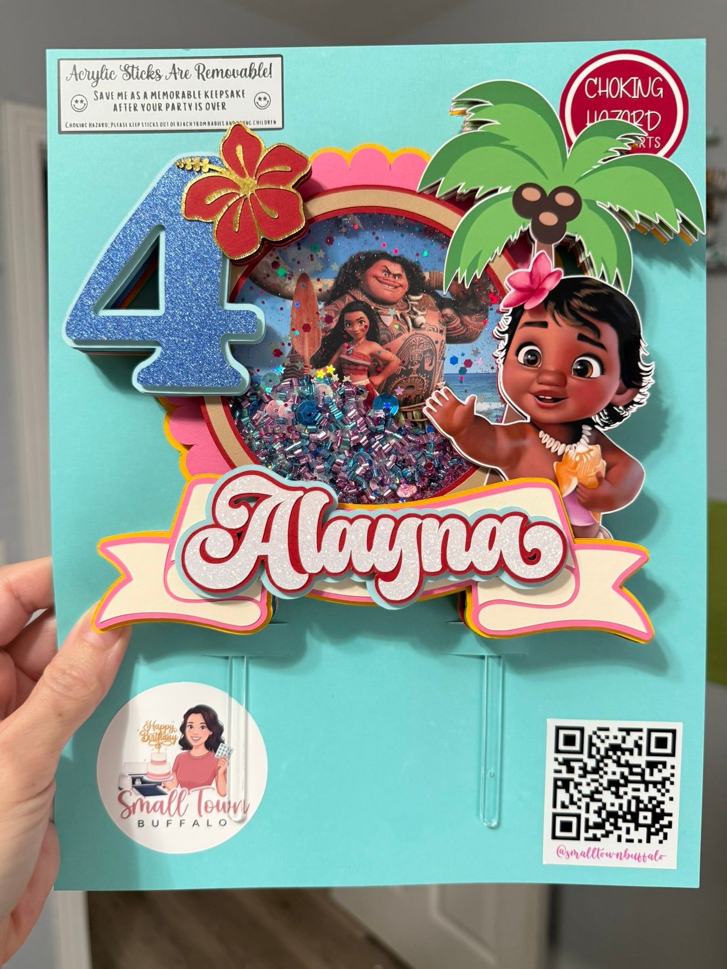 Moana Inspired Birthday Cake Topper