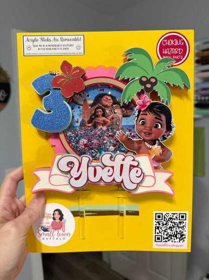 Moana Inspired Birthday Cake Topper