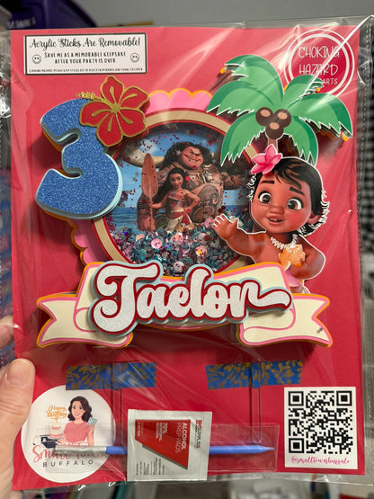 Moana Inspired Birthday Cake Topper