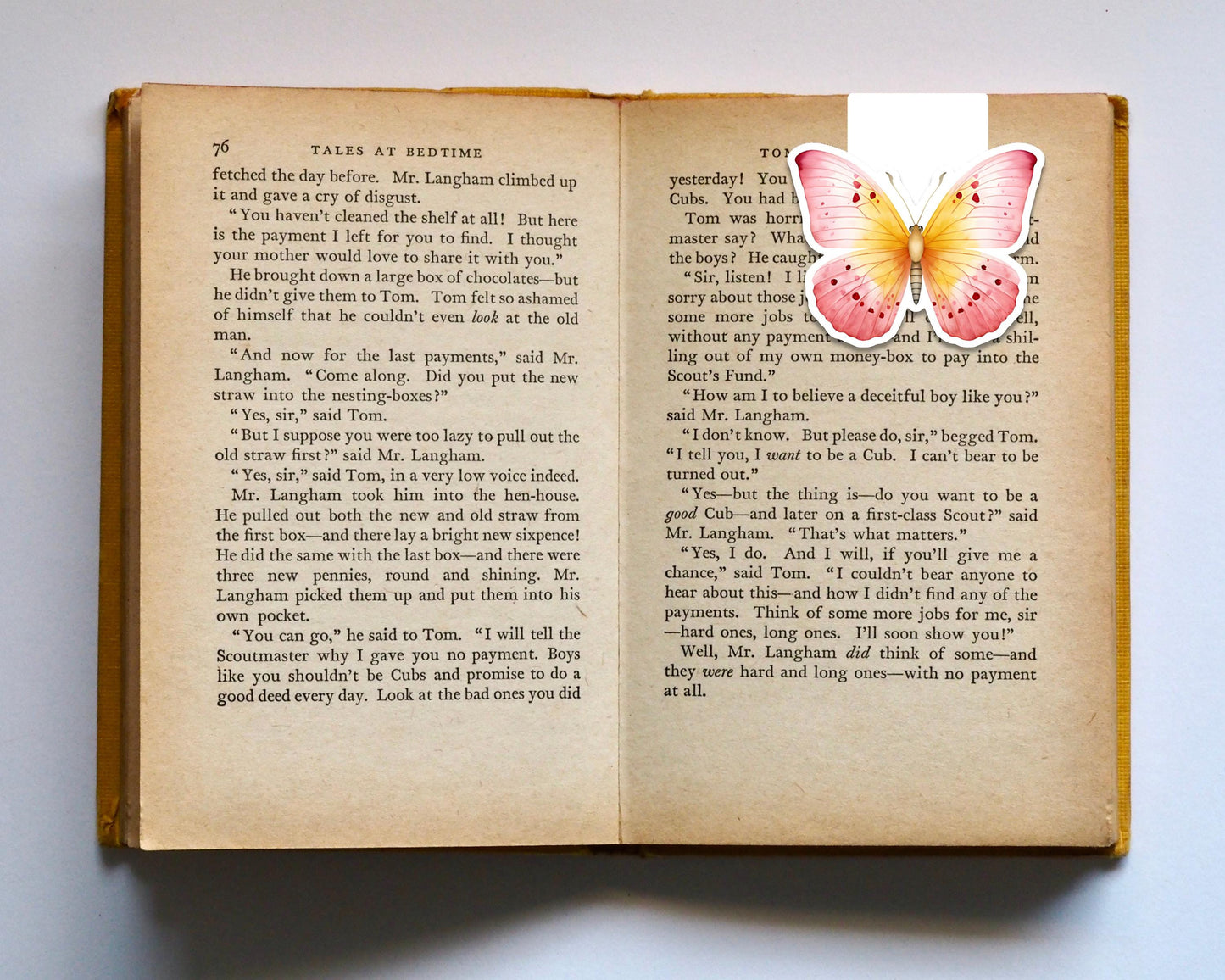 Double Sided Butterfly Magnetic Bookmark