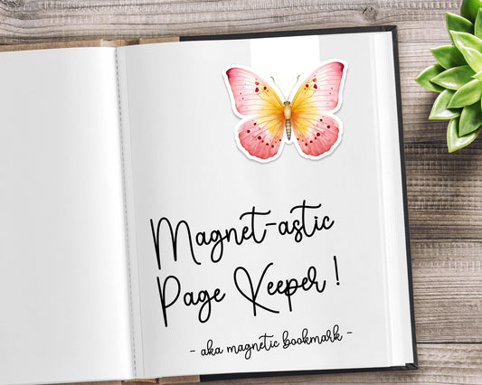 Double Sided Butterfly Magnetic Bookmark